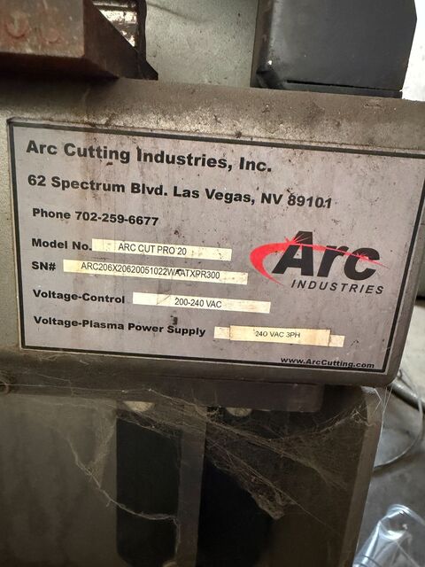 Arc Specialties Cutting Industries #Arc-Cut-Pro-20, CNC plasma cutting system, 6' x 20', Hypertherm XPR 300 - Image 4