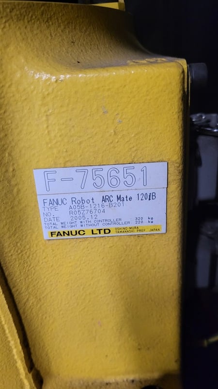 Fanuc #ARC-Mate-120iB, Welder with Lincoln weld package, 1667mm 65.6" reach, 20 KG 44 lb. payload, R-J3iB - Image 9
