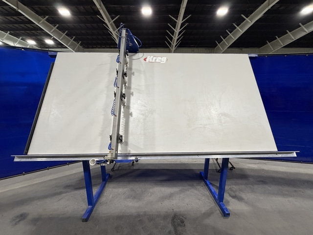 Kreg #KFT4X8, 4' x 8' face frame assembly table, pneumatic, sliding over-beam w/ 4 clamping cylinders - Image 1
