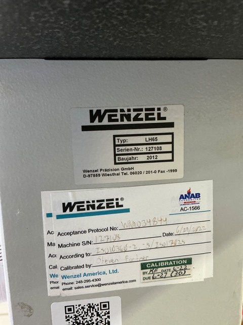 Wenzel #LH65, Coordinate Measuring Machine, 650x1000x500 mm, PH10M, Air Bearings, 2012 - Image 5
