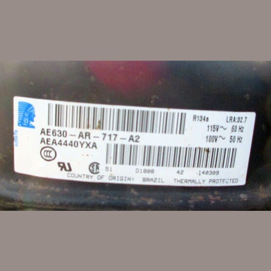 #H12 REF, cooling unit, 1/3 HP, 115 V., AE630-AR-717-A2 compressor - Image 3