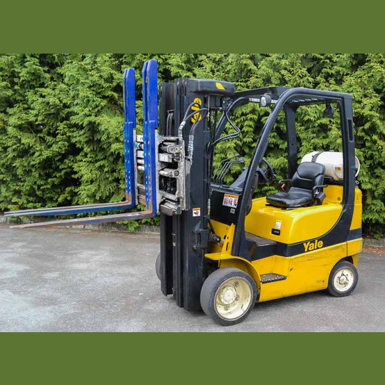 5,000 lb. Yale #GLC050VXNV5Q084, propane lift truck, 2-stage mast, 240" lift, side shift, cushion tires - Image 2