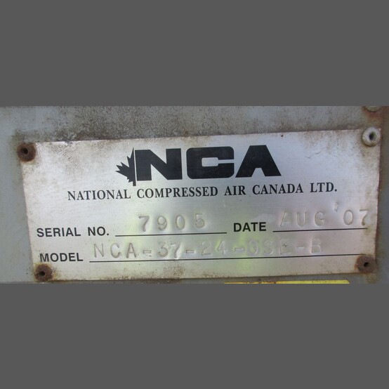 1,300 SCFM, 350 PSI, National Compressed Air #NCA-37-24-GSE-B, rotary screw drill booster compressor, 150 HP - Image 3