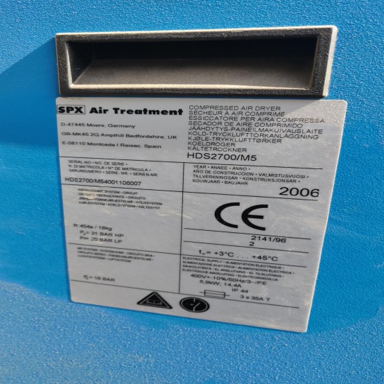 Hankison #HDS2700/M5, refrigerated compressed air dryer, 20-31 Bar - Image 4