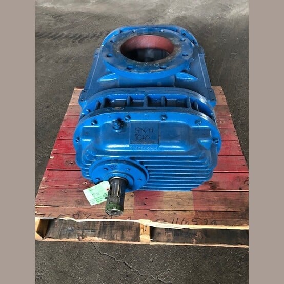 Hibon #SNH820, positive displacement blower, horizontal, flange inlets top and bottom, rebuilt - Image 3