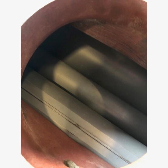 Hibon #SNH820, positive displacement blower, horizontal, flange inlets top and bottom, rebuilt - Image 4