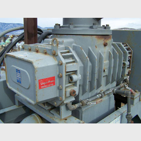 Roots #418-VJH, horizontal positive blower, w/#409-VJH, Teco 50 HP, 1,760 RPM, 575 V., on common frame - Image 2