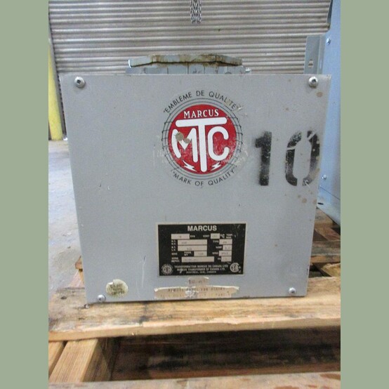 10 KVA 600 Primary, 208 Secondary, Marcus, Dry Type Transformer Single Phase - Image 1