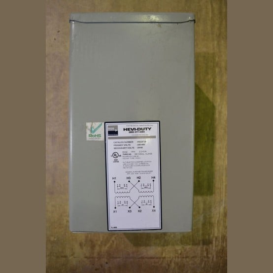 2 KVA 240/480 Primary, 24/48 Secondary, EGS Hevi-Duty, Dry Type Transformer Single Phase - Image 1