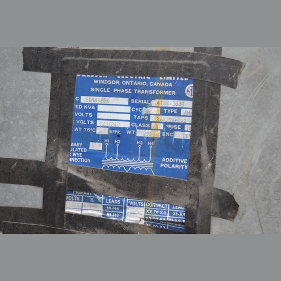25 KVA 480 Primary, 120/240 Secondary, Beaver, Dry Type Isolation Transformer Single Phase - Image 2
