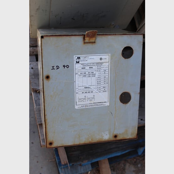5 KVA 600 Primary, 240/120 Secondary, Hammond, Dry Type Transformer Single Phase - Image 1