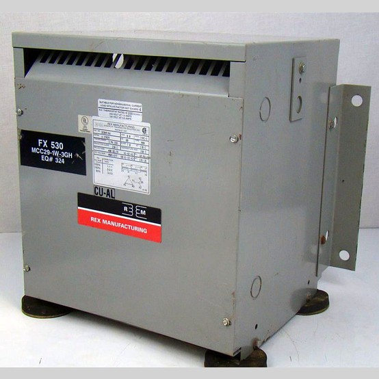 6 KVA 600 Primary, 120/208 Secondary, Rex #BC6JM, Dry Type Transformer 3 Phase - Image 1