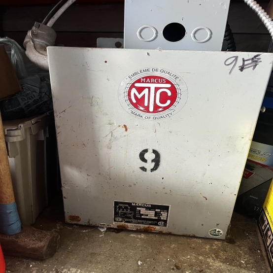 9 KVA 600 Primary, 120/208 Secondary, Marcus, Dry Type Transformer 3 Phase - Image 1
