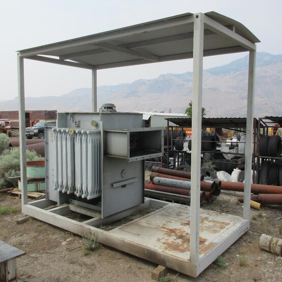 500 KVA 13,200 Primary, 480Y/277 Secondary, General Electric #M 125152B, Liquid Filled Pad Transformer 3 Phase - Image 1