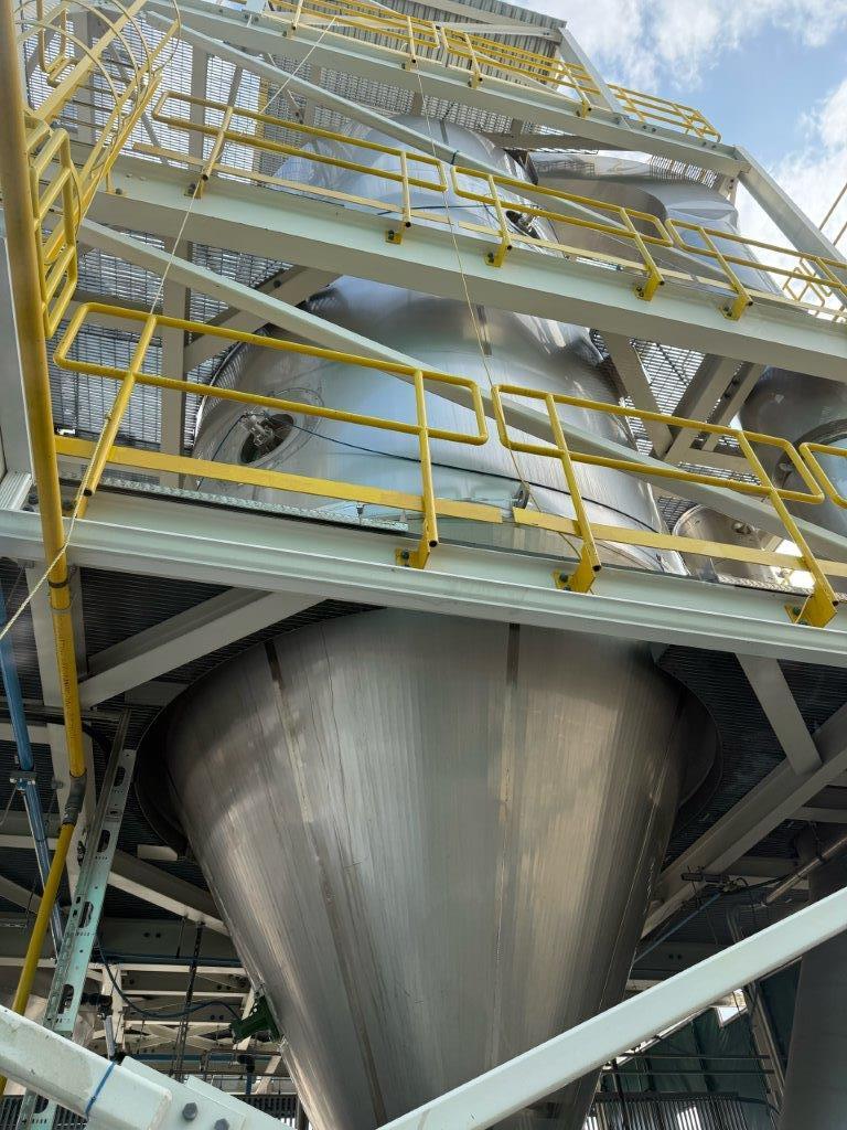 Vettertec, Spray Dryer & Flash Drying System, 11'-6" diameter x 28'-8" high spray chamber, 4'-3" diameter x - Image 4