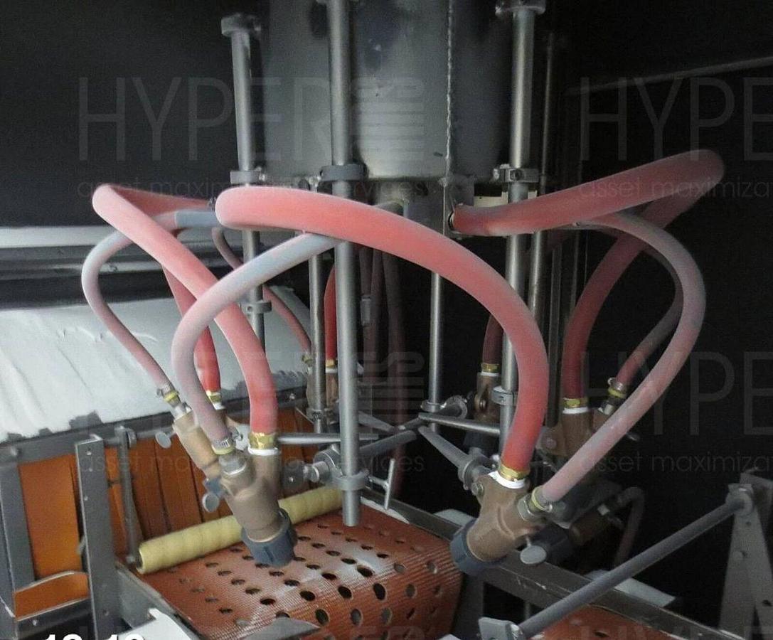 Guyson #TR-900, Conveyor Blast Cabinet/Shot Blast Machine, (6) rotating top blast guns, (2) stationary side - Image 10