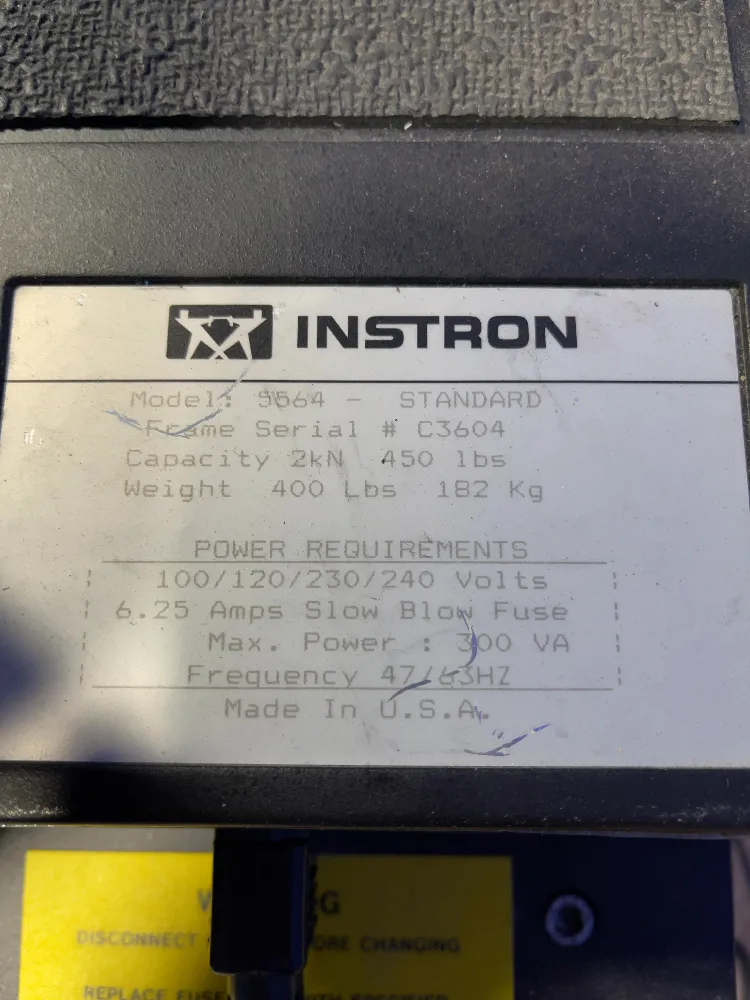 Instron #5564-STANDARD, Universal Testing Machine, 450 lb., 300 VA - Image 7