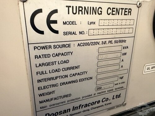 Daewoo Doosan #Lynx-220LC, CNC Turning Center, 2-Axis, Fanuc Control, 8" chuck, 2.6" bar, 2006 - Image 7