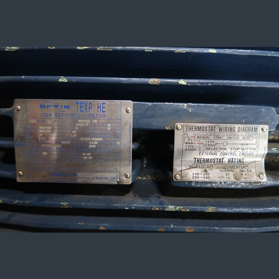 125 HP 3566 RPM Optim TEXP HE, Frame 444TS, 230/460 Volts, Electric Motor - Image 4