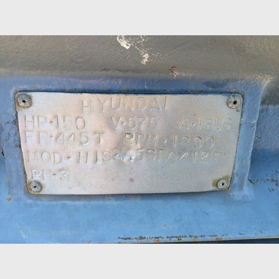 150 HP 1800 RPM Hyundai, Frame 445, 575 Volts, Electric Motor - Image 2