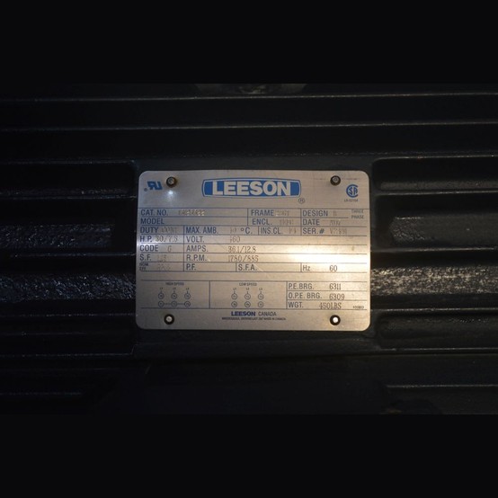 30 HP 1780 RPM Leeson, Frame 286T, 460 Volts, Electric Motor - Image 2