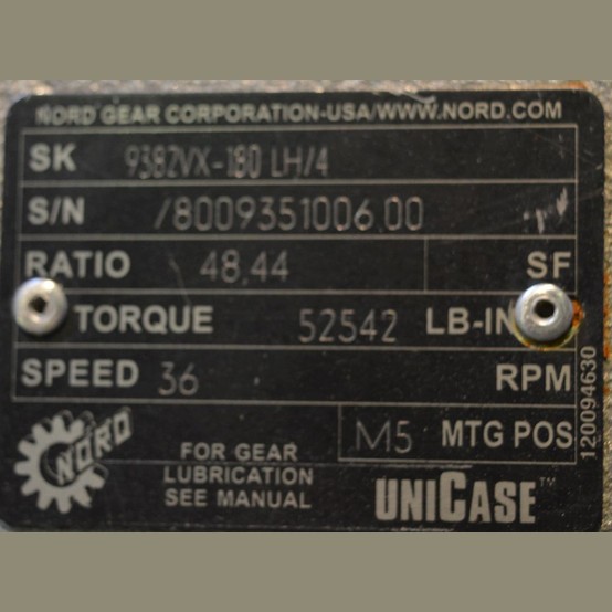 30 HP 36 RPM Nord, Gear Reducer, 230/480 Volts - Image 3
