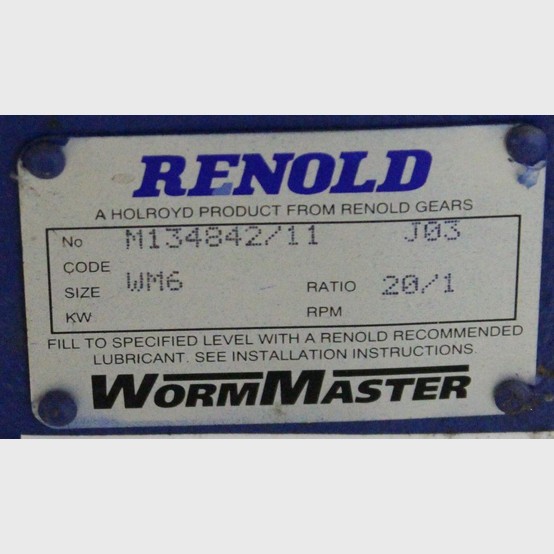 Renold HP, RPM Gear Reducer, 20:1 Ratio - Image 2