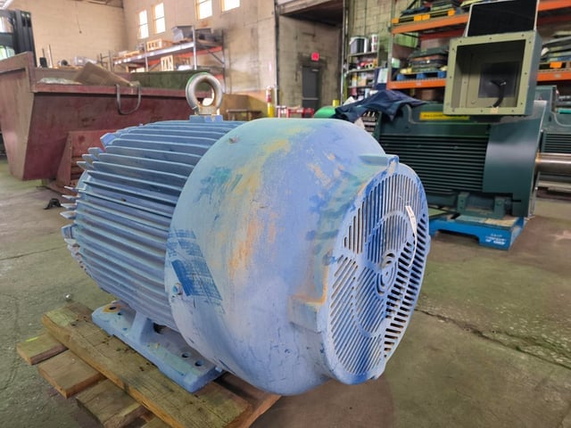 125 HP 1200 RPM Teco Westinghouse, Frame 445T, TEFC BB, 460 Volts, New Surplus - Image 3