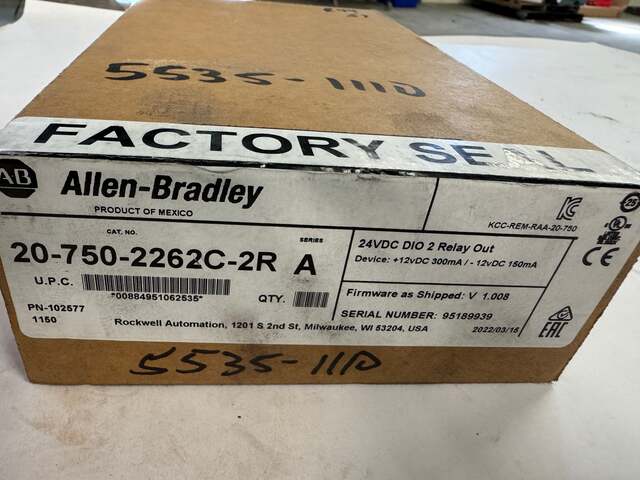 Allen-Bradley I/O Option Module 20-750-2262C-2R 24V DC - Image 1