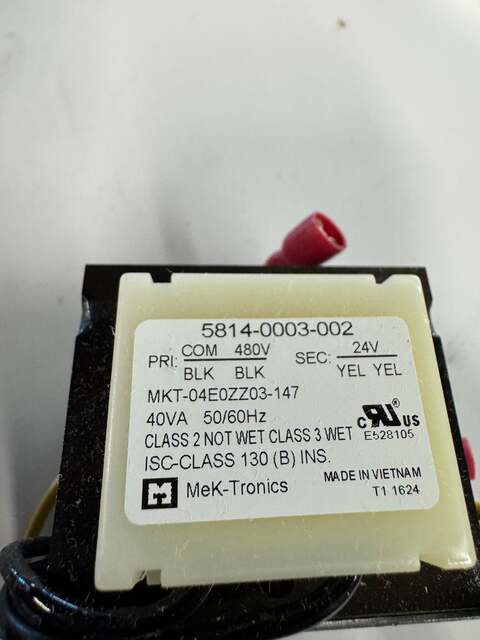 MeK-Tronics Control Transformer 5814-0003-002 - Image 3