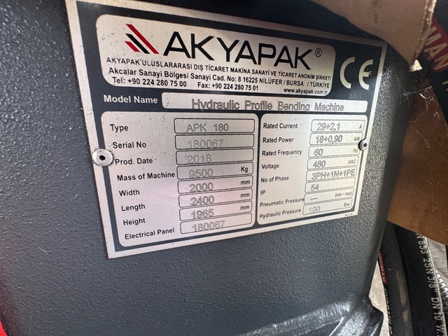 6" x 6" x 5/8" Akyapak #APK-180, angle roll, 23 FPM, very low hours, 2018 - Image 10