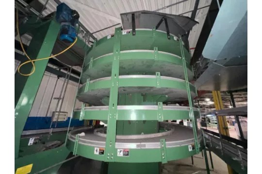 Alliance Industrial Dual Spiral Accumulation Conveyor System with Integrated Conveyor Lines - Image 2