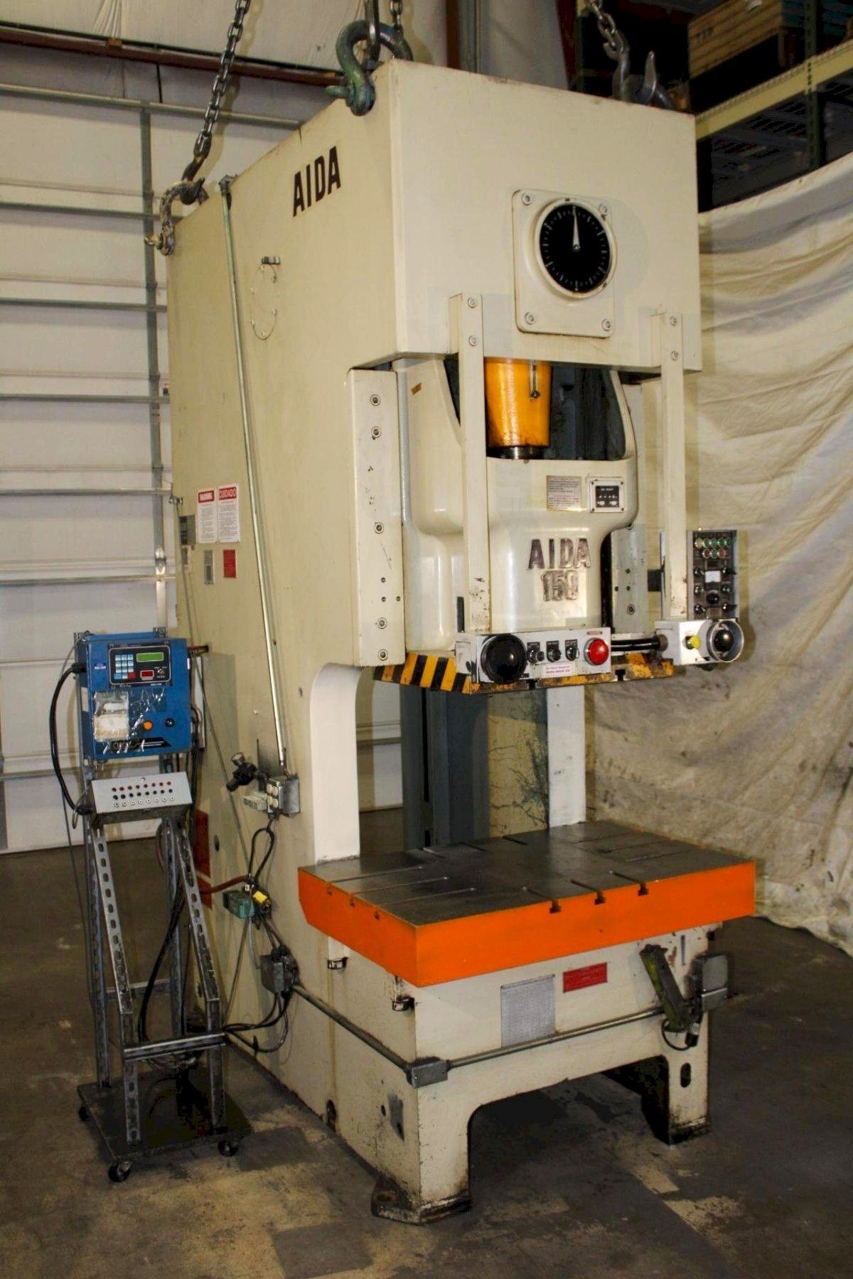 165 Ton, AIDA, Gap Frame Press, 7.87" stroke, 15.7" shut height, 3.9" ram adjustment, 45" x 30" bed, 30-55 - Image 2