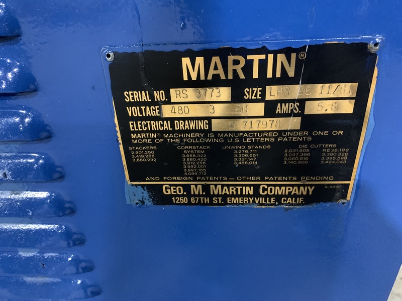 Martin, Shaftless Floor Pickup Unwind Stand, 96" L-R max. web roll width, 7,000 lb. roll capacity, 480 Volt - Image 8