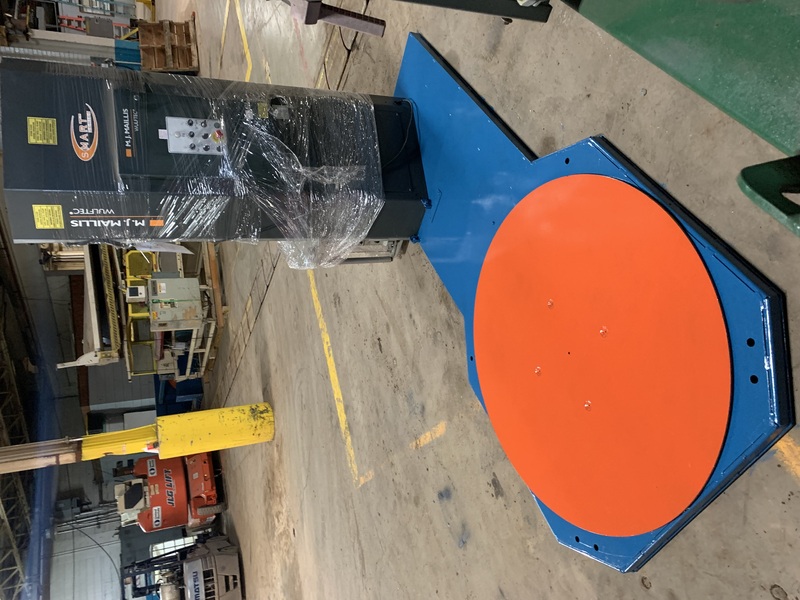 Wulftec #WSML-150-B, Low Profile Stretch Wrapper, 50-55 loads/hr., 58" diameter turntable, 80" wrap height - Image 1