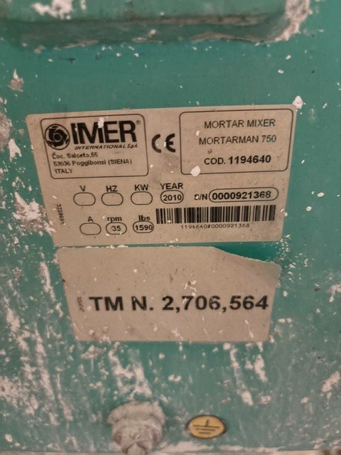 IMER #Mortarman-750, Towable Mortar Mixing Production System, (4) large steel material hoppers, heavy-duty - Image 3