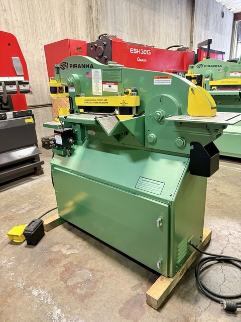 5" x 5" x 3/8" Piranha #P-50, Hydraulic Ironworker, 50 Ton, 8" throat, 13-1/2" open, 4-1/4" stroke, 10 HP, w/ - Image 4