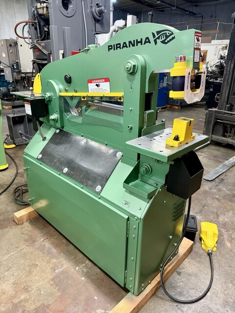 5" x 5" x 3/8" Piranha #P-50, Hydraulic Ironworker, 50 Ton, 8" throat, 13-1/2" open, 4-1/4" stroke, 10 HP, w/ - Image 8