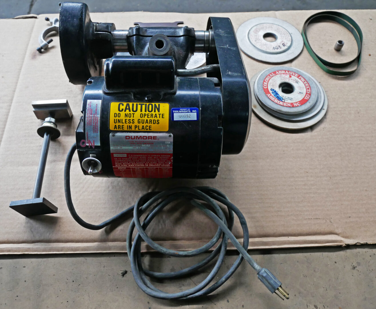 Dumore #57-021-C6C34DZ1, Internal/External Tool Post Grinder, 0.5 HP, 120 V., 3450 RPM - Image 8