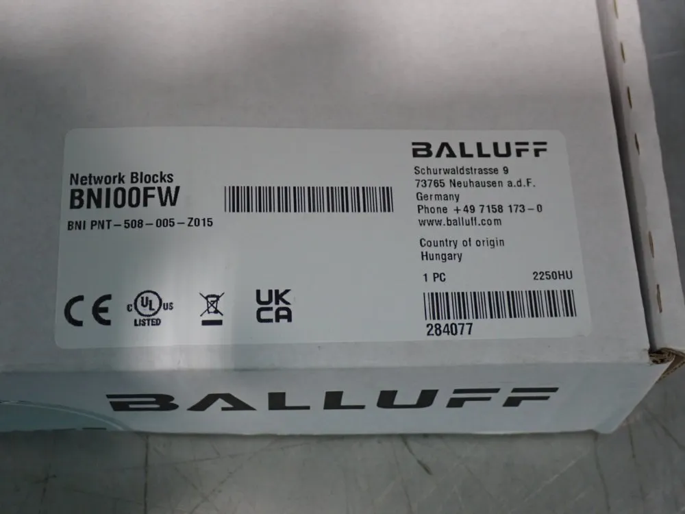 Balluff #BNI00FW, network block, 8.8 A, new, sealed (3 available) - Image 4