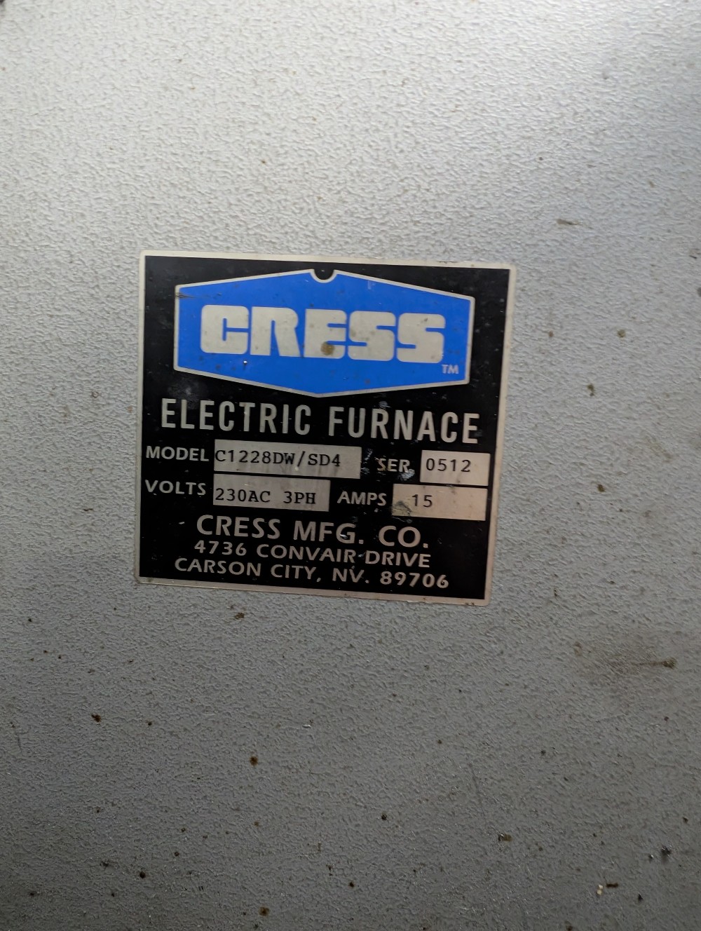 Cress #C1228DW/SD4, Electric Draw / Temper Furnace, 230 V., 3ph - Image 3