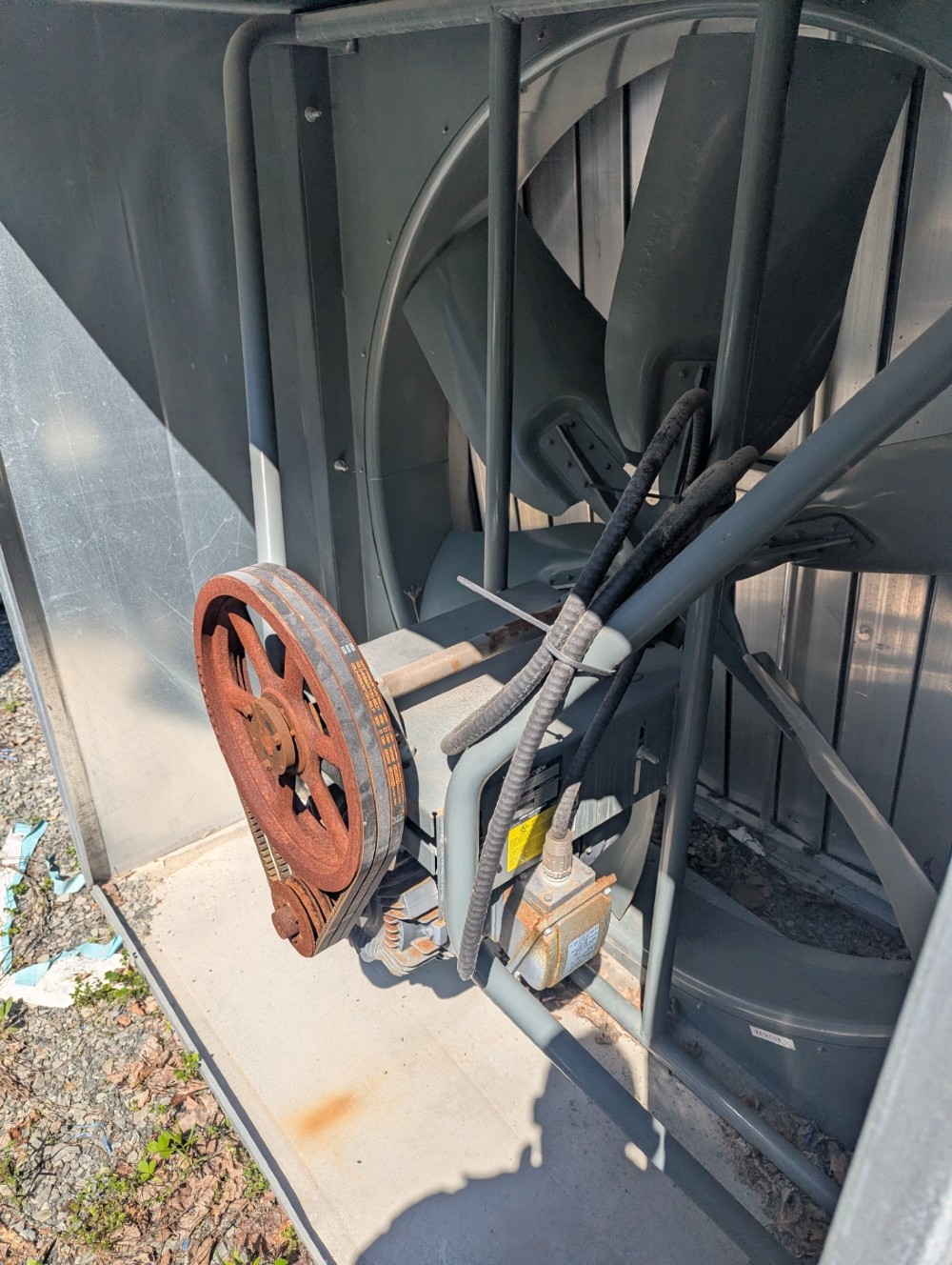 72000 cfm Loren Cook 600XLWH, wall mounted fans, belt driven, 15 HP (21 available) - Image 5