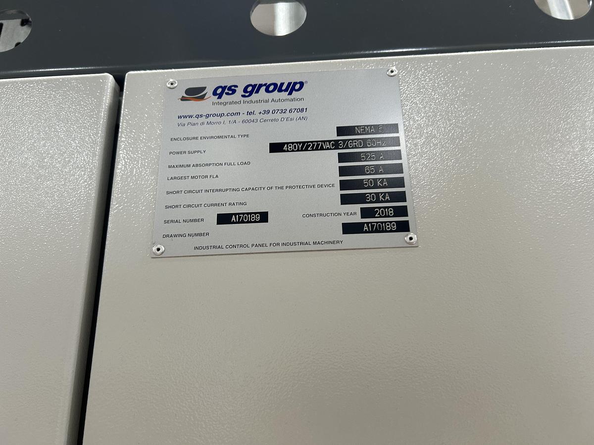 QS Group, sheet metal door fab line, loading station, punching bench, transfer system, long side bending - Image 7