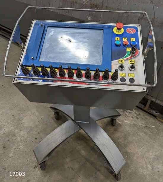 10.2' x 1-3/4" M.g. #MH-345-G, double pinch 4-roll plate roll, mobile control console, 40 HP, 2014 - Image 4