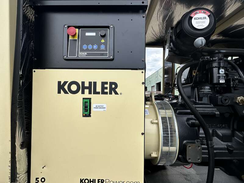 50 KW Kohler #50REOZJE, diesel generator set, 120/240 Volts, 1-phase, 85 HP @ 1800 RPM, John Deere 4045TF280 - Image 8