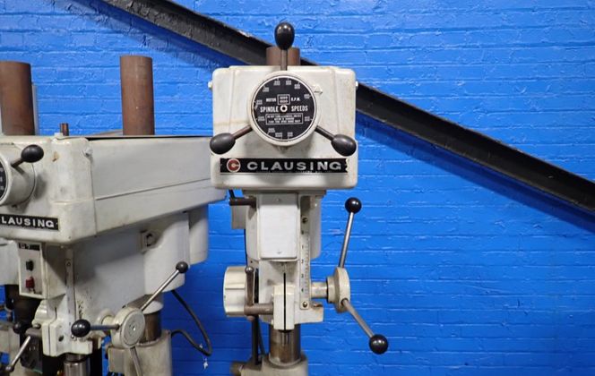 14 Clausing #1666, 4-Head Drill Press Station, 15" x 60" Table, .75 HP, 460 V. - Image 9