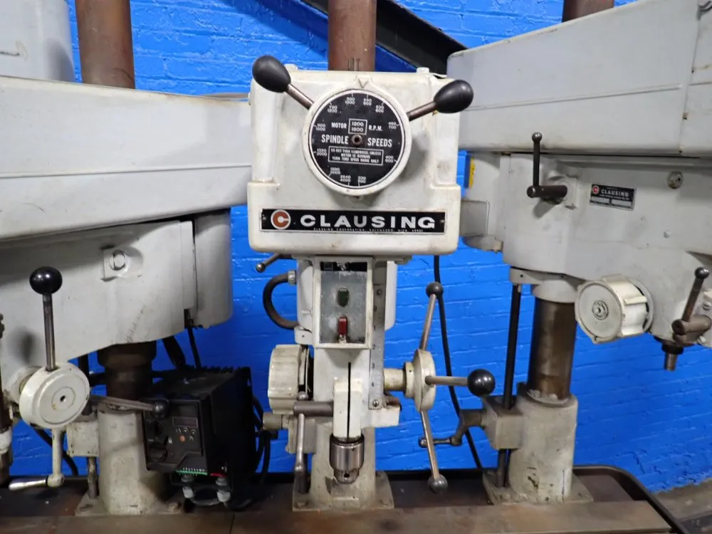 14 Clausing #1666, 4-Head Drill Press Station, 15" x 60" Table, .75 HP, 460 V. - Image 9