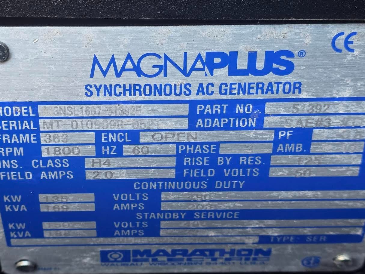 120 KW Generac #MDG150DF4, diesel generator set, 480 Volts, 3-phase, John Deere engine, Tier IV, trailer - Image 7