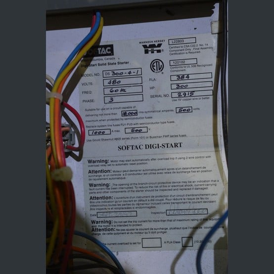 300 HP Softac #DS-300-4-1, Digi-Start Solid State Soft Starter, 480 Volts, 384 Amps - Image 3