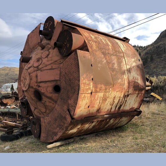 15,036 Gal. Storage Silo, 2,010 Cu. Ft., 13' diameter x 12' H, Cone Discharge, Quartered Internally - Image 2
